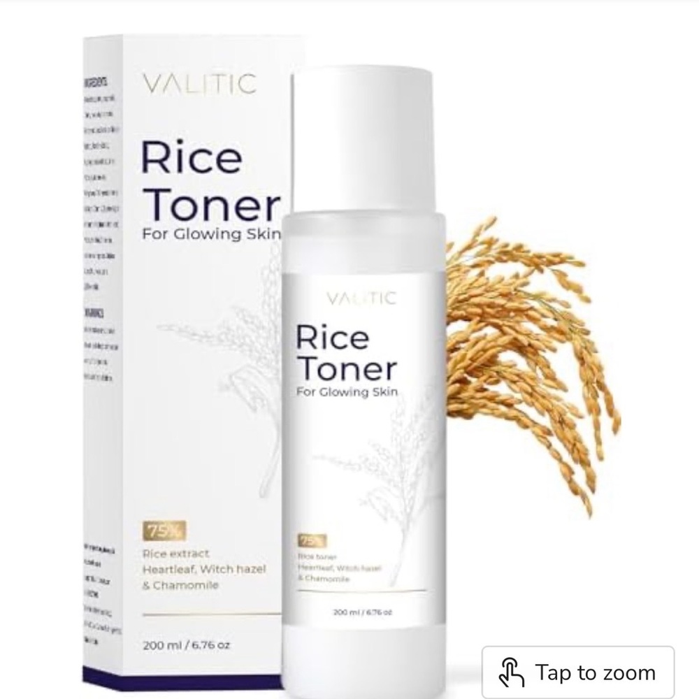 VALITIC Rice Toner for Glowing Skin 75% Rice Extract 6.76 Oz Exp 04/28